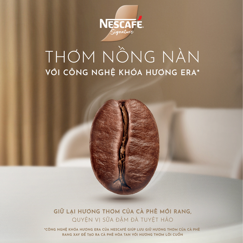 Combo 2 hộp Cà phê sữa NESCAFÉ Signature Hộp 10 gói THƠM NỒNG VỊ ĐẬM