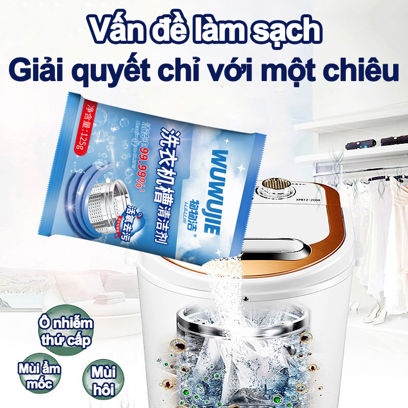 Tẩy Lồng Máy Giặt, Bột Tẩy Lồng Máy Giặt , Làm sạch khe máy, khử trùng, khử trùng, đa chức năng khe máy không giới hạn