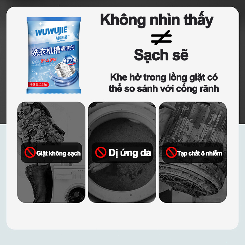 Tẩy Lồng Máy Giặt, Bột Tẩy Lồng Máy Giặt , Làm sạch khe máy, khử trùng, khử trùng, đa chức năng khe máy không giới hạn
