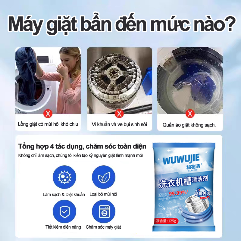 Tẩy Lồng Máy Giặt, Bột Tẩy Lồng Máy Giặt , Làm sạch khe máy, khử trùng, khử trùng, đa chức năng khe máy không giới hạn