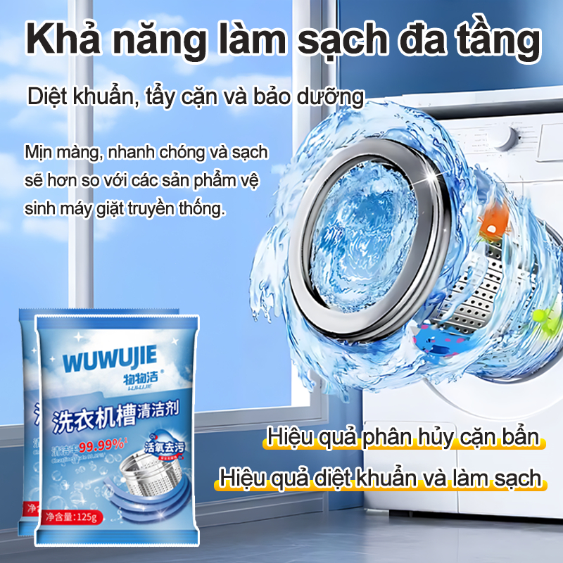 Tẩy Lồng Máy Giặt, Bột Tẩy Lồng Máy Giặt , Làm sạch khe máy, khử trùng, khử trùng, đa chức năng khe máy không giới hạn