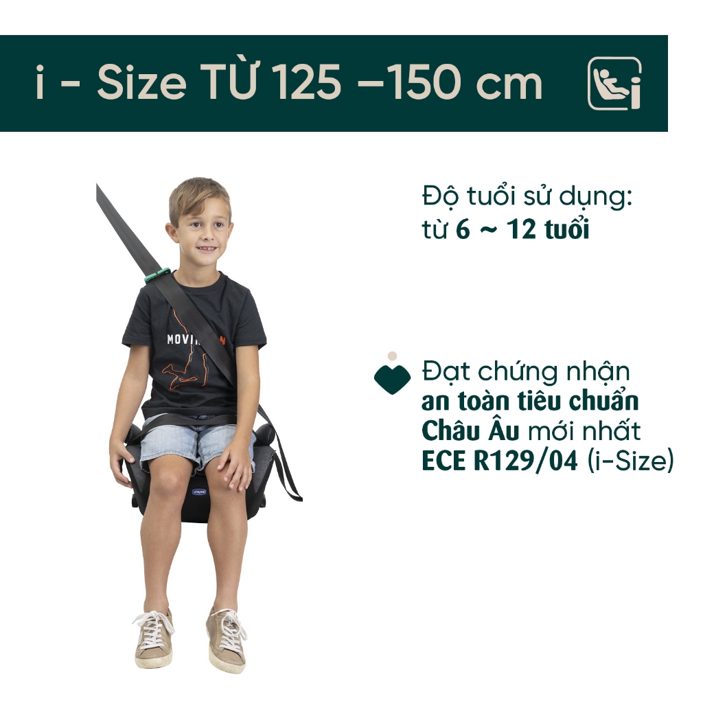 Ghế ô tô Chicco Quasar Fix ISOFIX - Màu đen/ Màu ghi