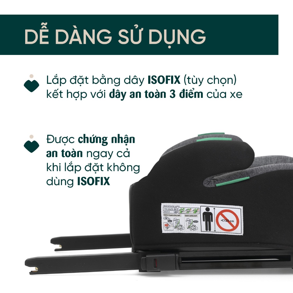 Ghế ô tô Chicco Quasar Fix ISOFIX - Màu đen/ Màu ghi