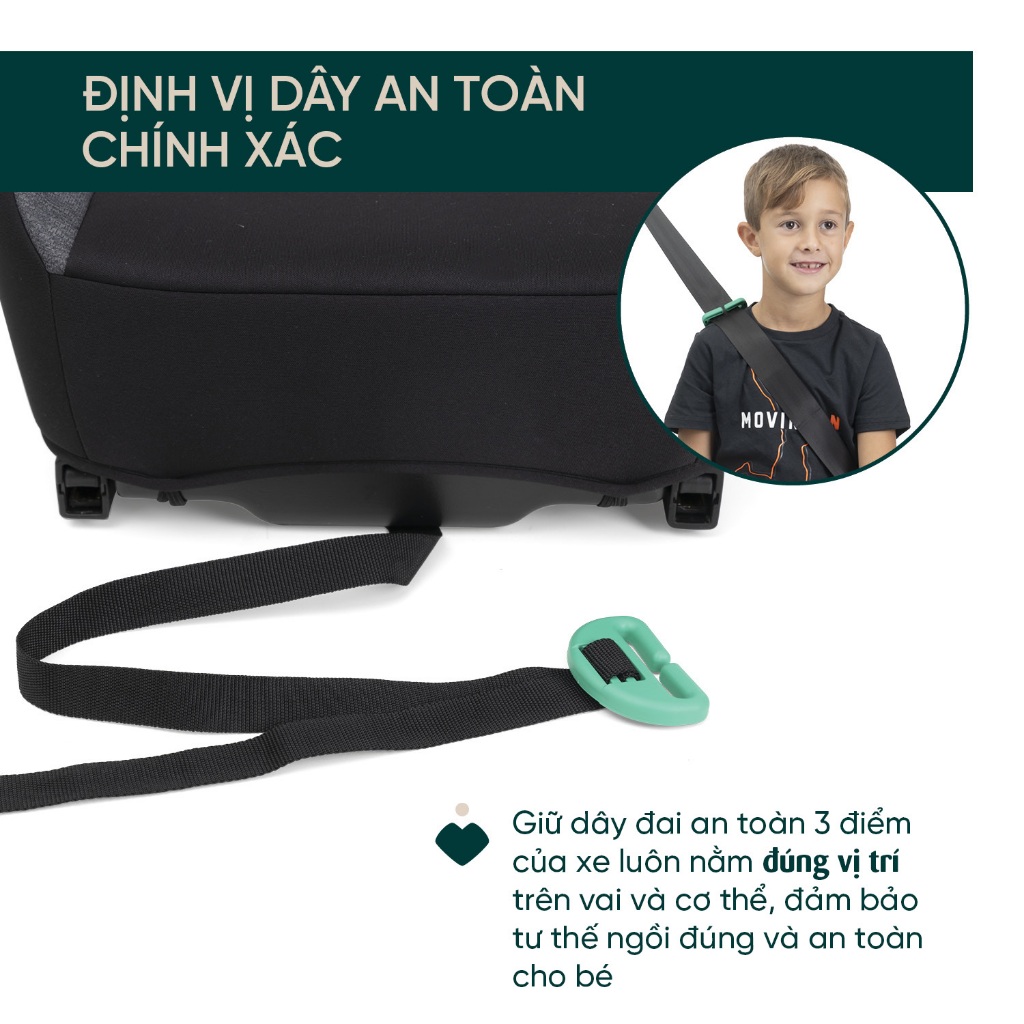 Ghế ô tô Chicco Quasar Fix ISOFIX - Màu đen/ Màu ghi