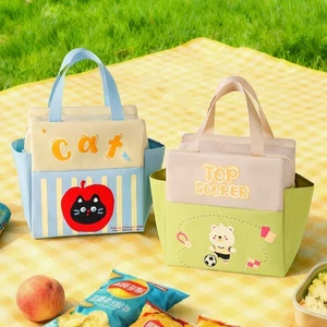 Túi Đựng Hộp Cơm Giữ Nhiệt Lunch Bag Họa Tiết Mặt Cảm Xúc Dễ Thương Mun Store TCOMLION69