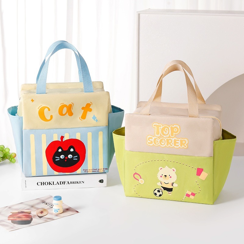 Túi Đựng Hộp Cơm Giữ Nhiệt Lunch Bag Họa Tiết Mặt Cảm Xúc Dễ Thương Mun Store TCOMLION69