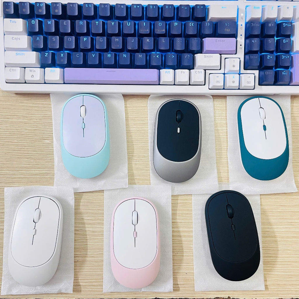 Chuột Bluetooth Không Dây 2 Chế độ (Bluetooth & USB) Có Thể Sạc Lại - Chuột Silent Chống Ồn Cho Văn Phòng