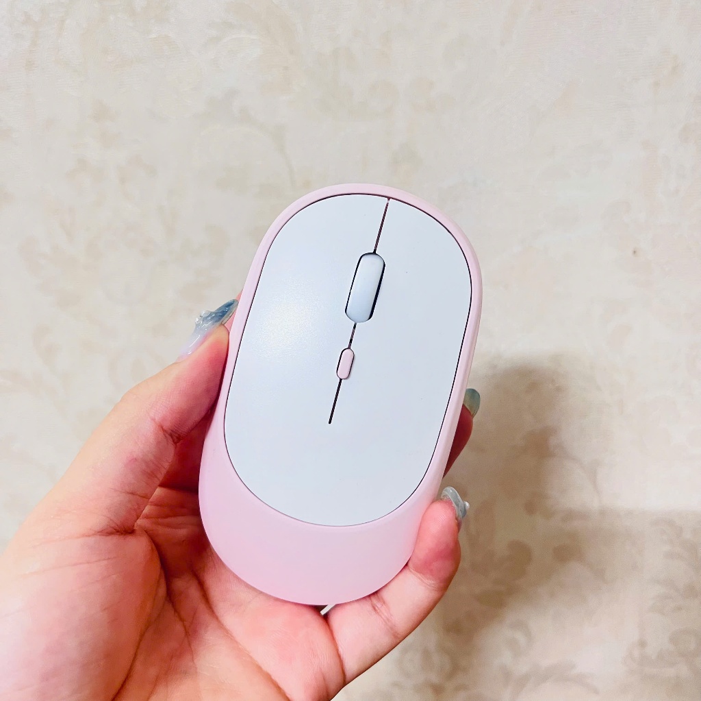 Chuột Silent Không Dây Bluetooth Sạc Pin - Chuột Quang Không Dây 2.4G Chống Ồn Thiết Kế Slim Cực Đẹp