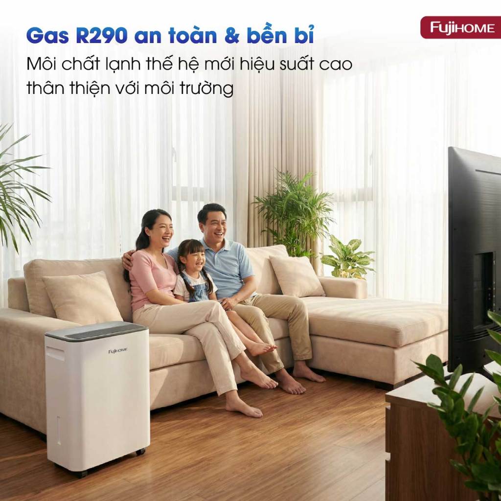 Máy hút ẩm chống nồm  Nhập Khẩu FUJIHOME DH12LITE cho căn hộ nhỏ,, máy hút ẩm 16 Lít tiết kiệm điện
