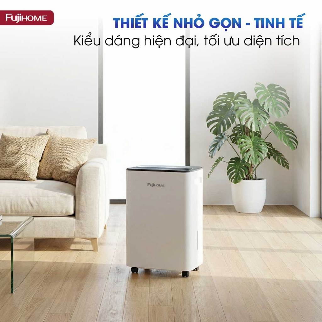 Máy hút ẩm chống nồm  Nhập Khẩu FUJIHOME DH12LITE cho căn hộ nhỏ,, máy hút ẩm 16 Lít tiết kiệm điện