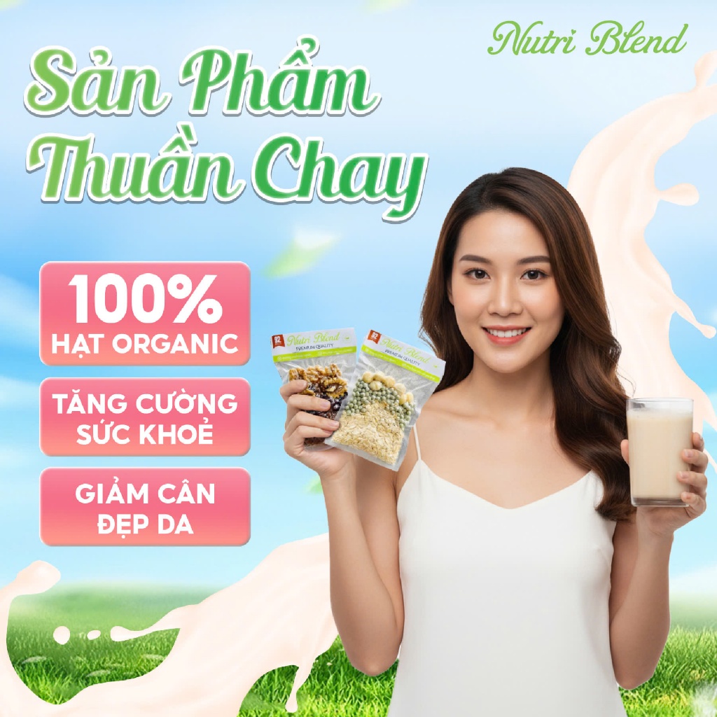 SET 30 NGÀY Hạt Dinh Dưỡng Hữu Cơ Hút Chân Không Nấu Sữa,Ăn Dặm, Cháo Bé, Kiểm Soát Cân Nặng