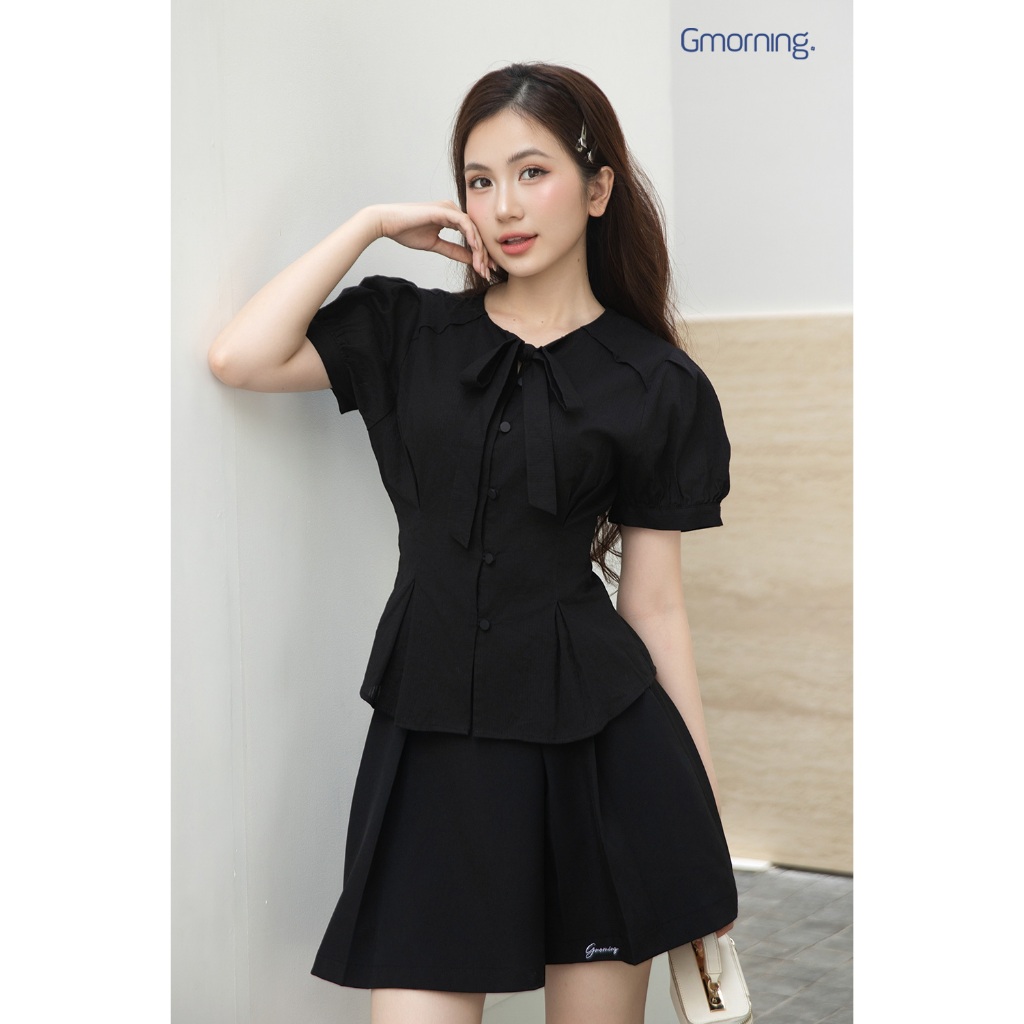 Chân Váy Ngắn Form A Xoè GUMAC Phối Xếp Ly To Cách Điệu Chất Xược Ý 2 Lớp Có Lót Quần YVG04064
