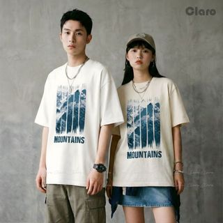 Áo Thun Nam Nữ Oversize 100% Cotton Cao Cấp CLARO - áo phông unisex form chuẩn TS126