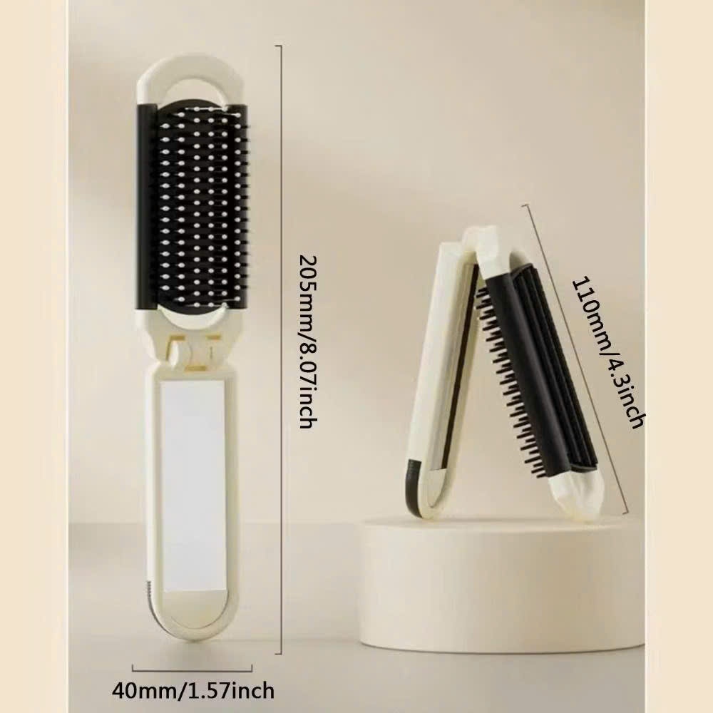 Lược Gập Mini 2 Trong 1 Kèm Gương Hình Cừu Dễ Thương – Lược Chải Tóc Bỏ Túi Tiện Lợi