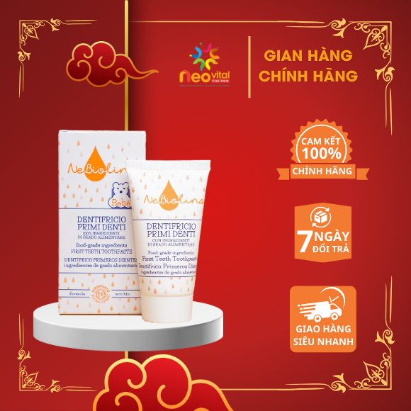 Kem đánh răng cho bé chiết xuất Yến mạch hữu cơ NeBiolina nuốt được 50g