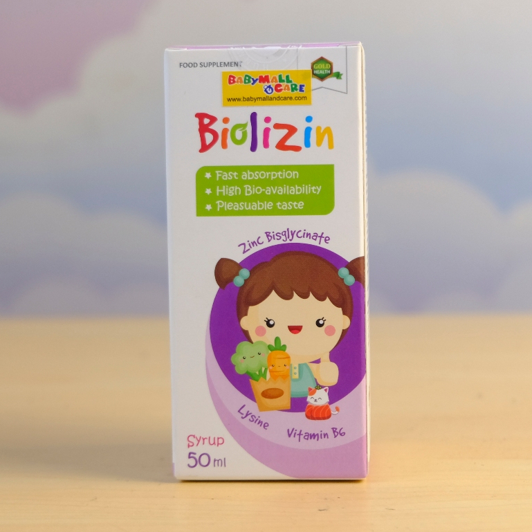 Babymall & Care Biolizin Syrup 50ml – Bổ Sung Kẽm Bisglycinate Lysine Vitamin B6 Cho Bé