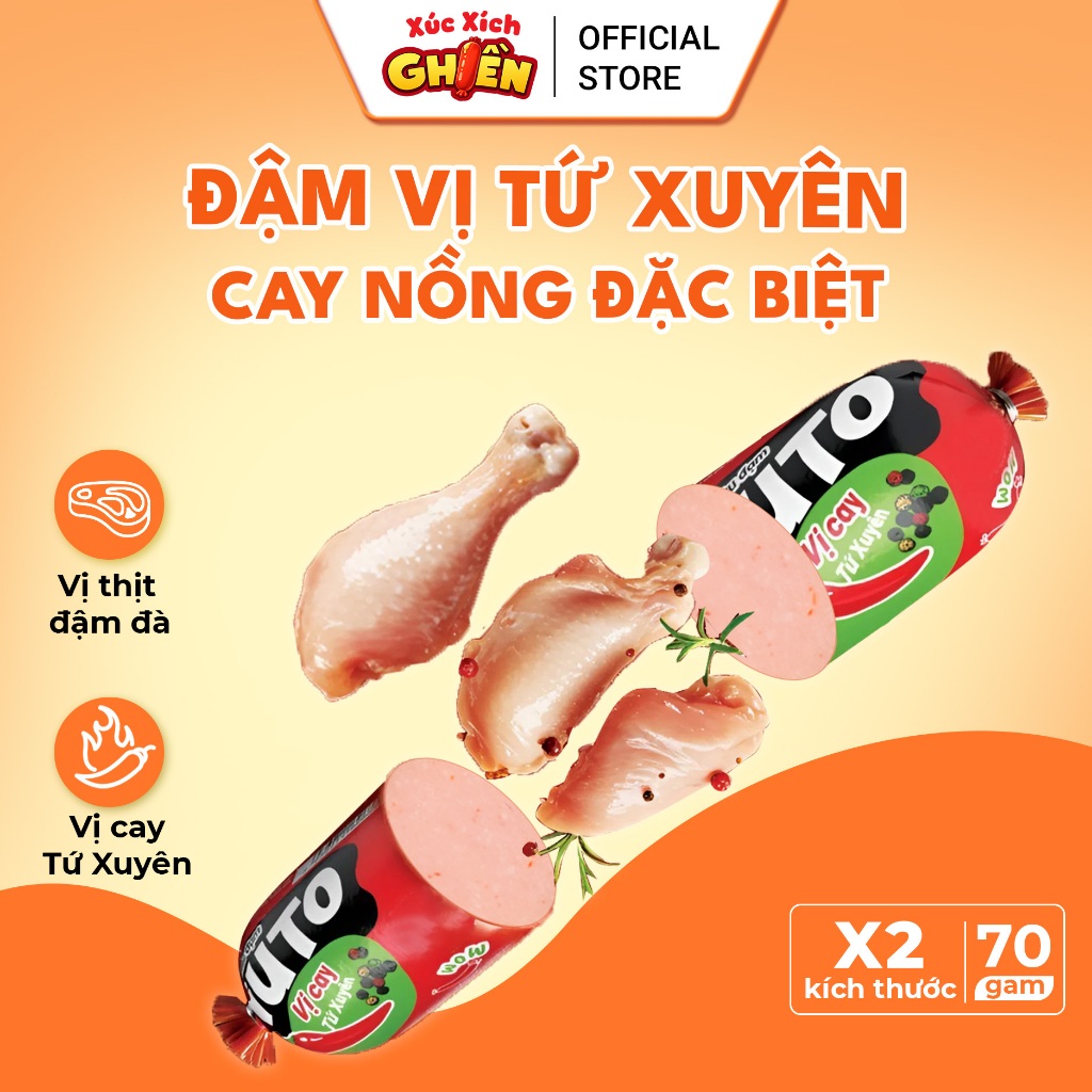 Combo 10 Cây Xúc Xích Dinh Dưỡng Siuto Vietinter Foods (Cây 85g)