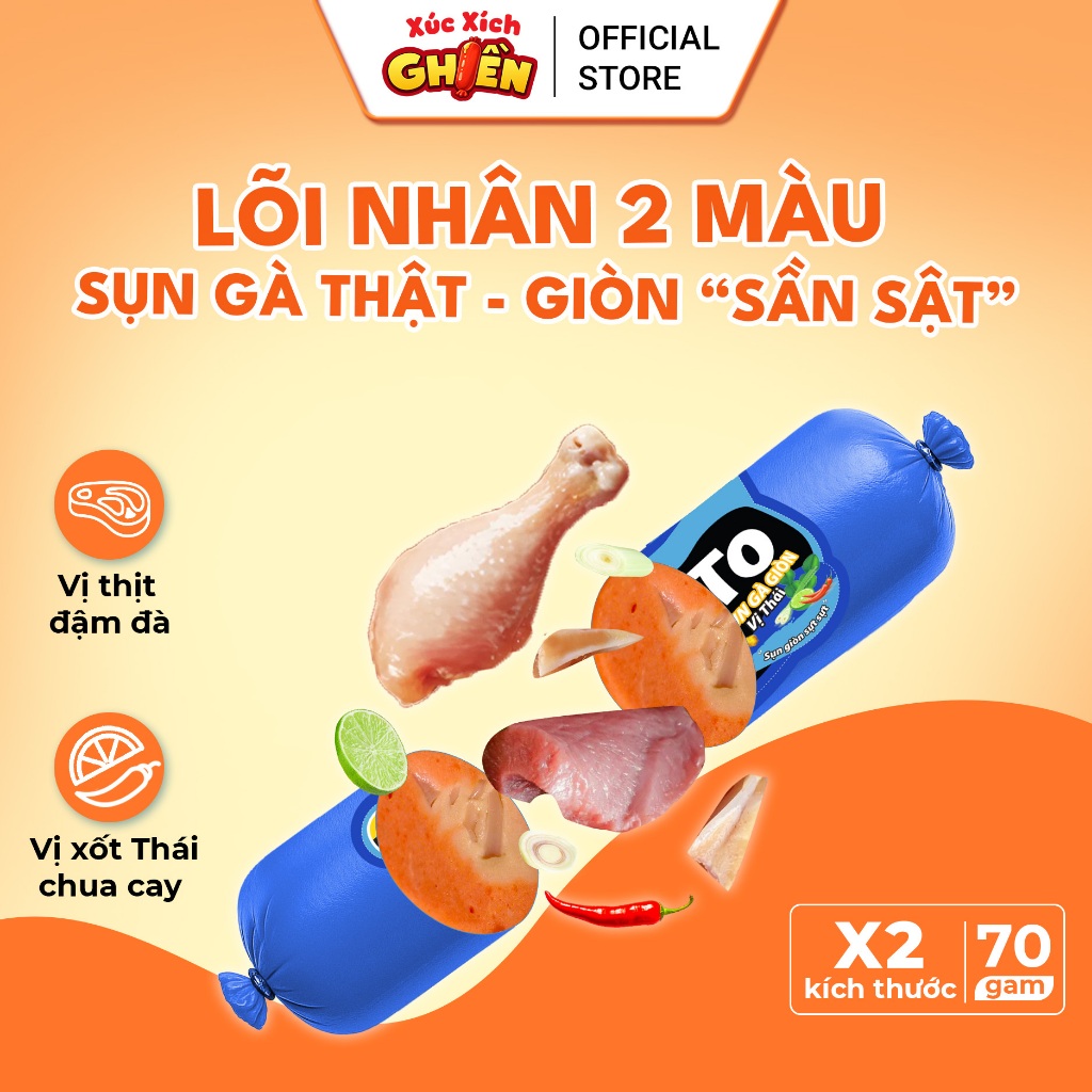 Combo 10 Cây Xúc Xích Dinh Dưỡng Siuto Vietinter Foods (Cây 85g)