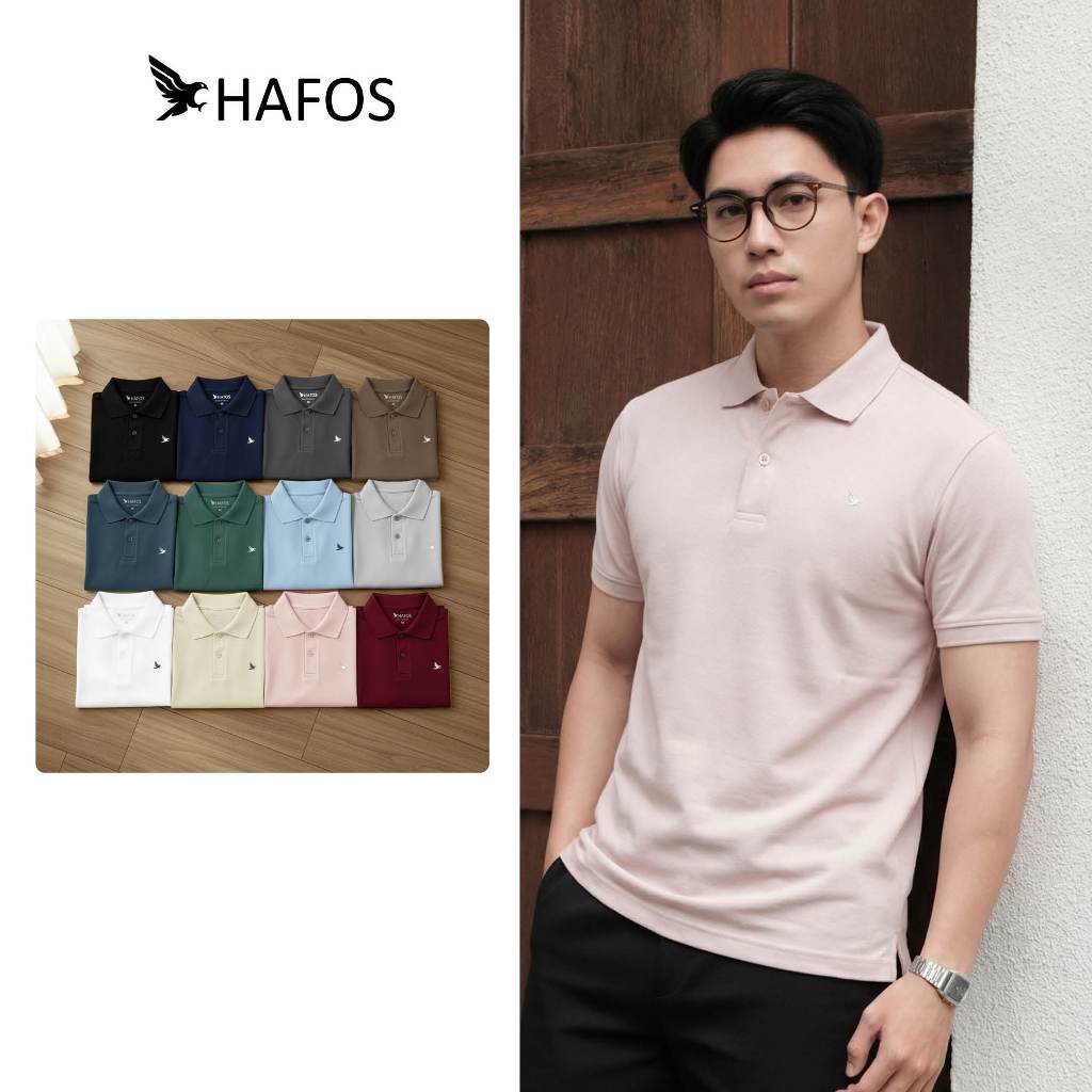 Áo Polo Nam HAFOS FALCON chất vải Smart Pique basic sang trọng, chất ...
