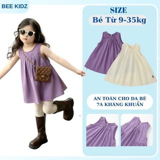 Váy Cho Bé Gái, Váy Sát Nách Cho Bé Gái Thiết Kế Dáng Chữ A Chất Liệu Cotton Thoáng Mát