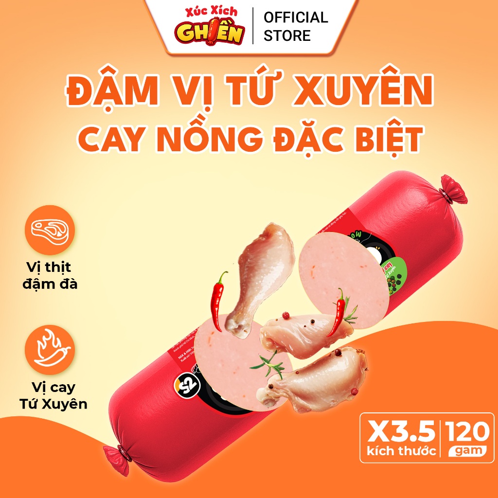 Combo 5 Cây Xúc Xích Dinh Dưỡng Siuto Vietinter Foods (Cây 120g)