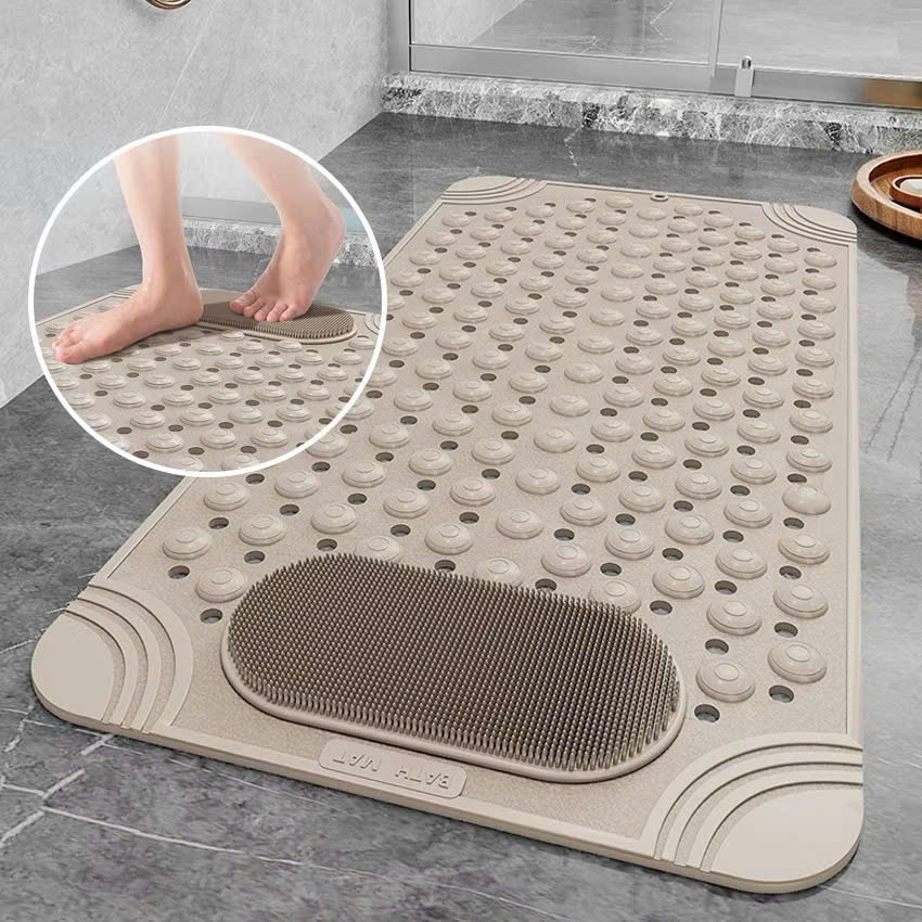 Thảm Lót Nhà Tắm Chống Trượt Cao Su TPR – Thảm Massage Chân Có Lỗ Thoát Nước, Miếng Chà Gót Tiện Lợi