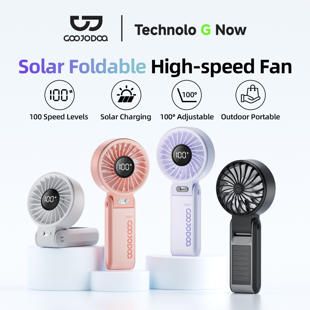 (CHÍNH HÃNG) Quạt gập 180 độ Goojodoq có thể đeo cổ