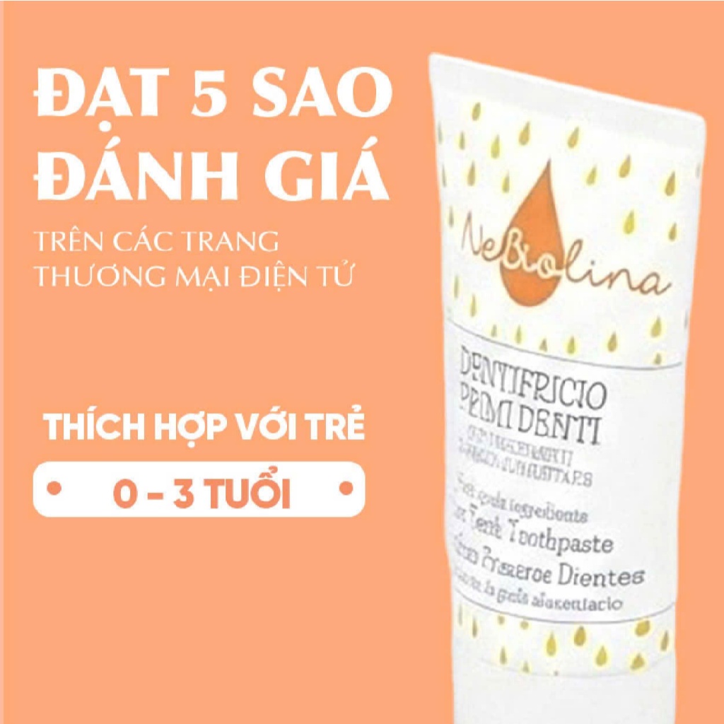 NeBiolina Kem đánh răng và dầu massa cho bé chiết xuất Yến mạch hữu cơ