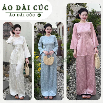 Áo bà ba MỘC NHIÊN, áo pháp phục chất liệu gấm trúc cao cấp - Áo Dài Cúc
