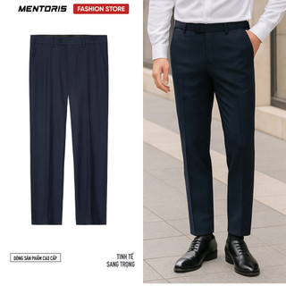 Quần Âu Nam MENTORIS, Quân Tây dáng Slimfit Chất liệu cao cấp,  Thiết kế sang trọng MTR05S