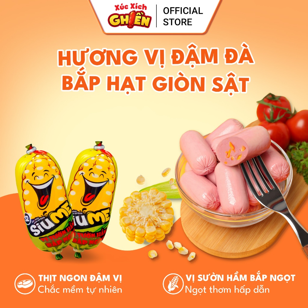 Combo 20 Cây Xúc Xích Dinh Dưỡng Siume Vietinter Foods (Cây 40g)