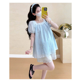 ÁO BẦU CỘC TAY TĂM XƯỚC IN HOA CỔ VUÔNG DÁNG BBD - 2 Màu ⚡RẺ VÔ ĐỊCH⚡