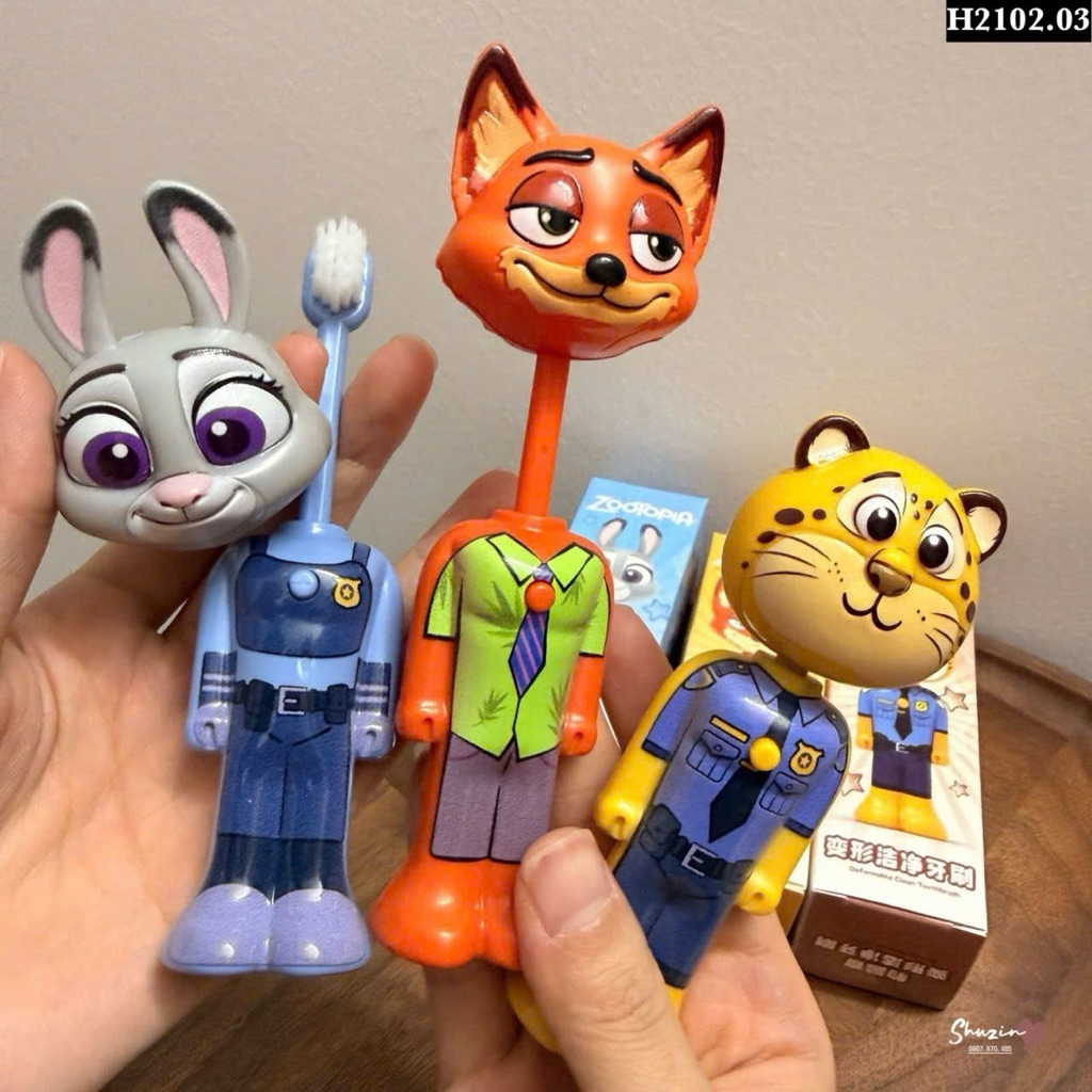 COMBO 3 CÂY BÀN CHẢI CÁO VÀ THỎ