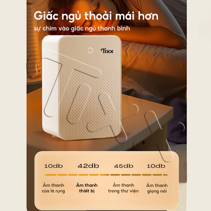 TIXX Máy hút ẩm mini 500ml Máy hút ẩm thông minh hoạt động êm nhỏ gọn Máy hút ẩm