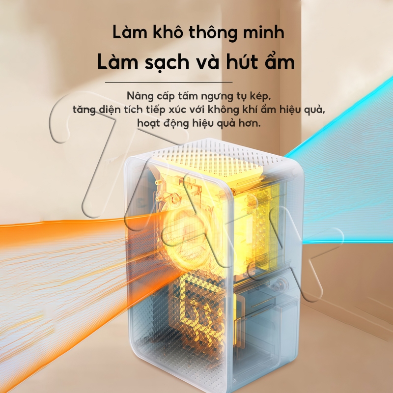 TIXX Máy hút ẩm mini 500ml Máy hút ẩm thông minh hoạt động êm nhỏ gọn Máy hút ẩm