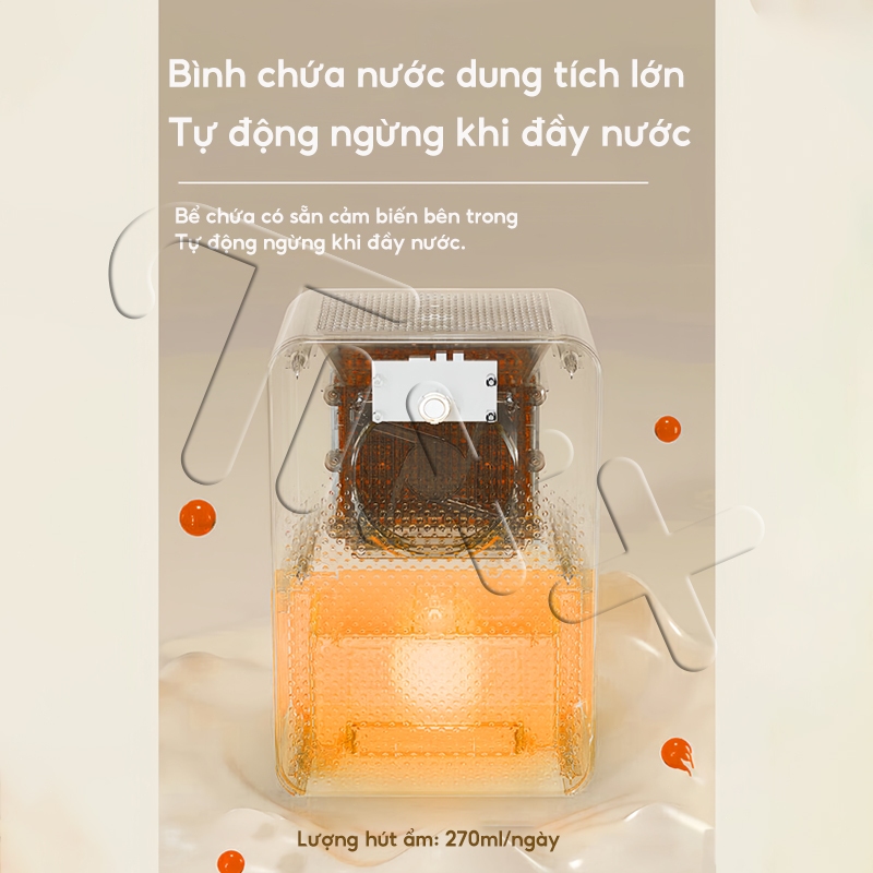 TIXX Máy hút ẩm mini 500ml Máy hút ẩm thông minh hoạt động êm nhỏ gọn Máy hút ẩm