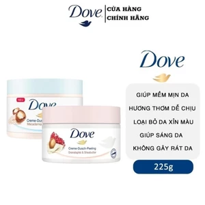 Kem Tẩy Tế Bào Chết Dove Macca, Lựu Đỏ Sáng Mịn, Chăm Da Dưỡng Trắng Da Hiệu Quả 225ML