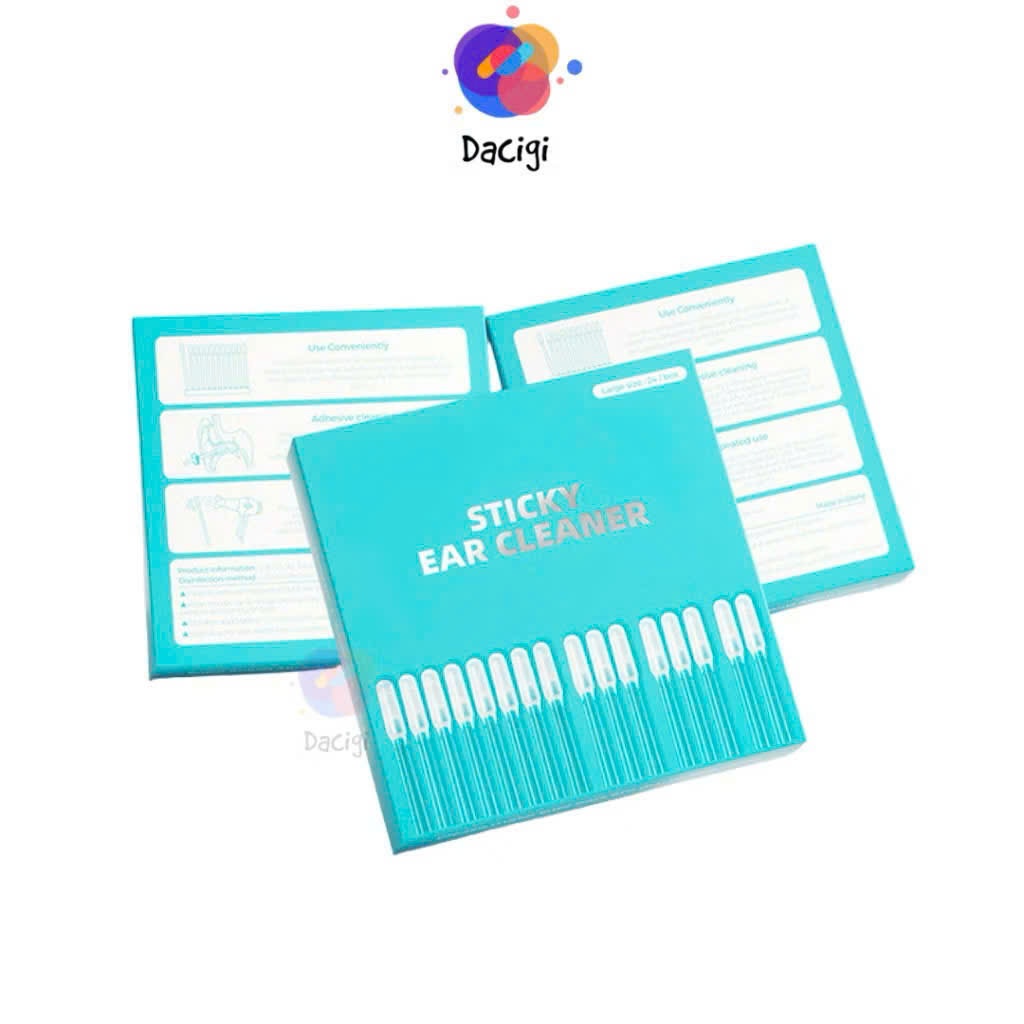 Bộ Tăm Bông Lấy Ráy Tai Sticky Ear Cleaner Dacigi – Que Vệ Sinh Tai Đầu Dính An Toàn, Hộp 24 Cây Tiện Lợi