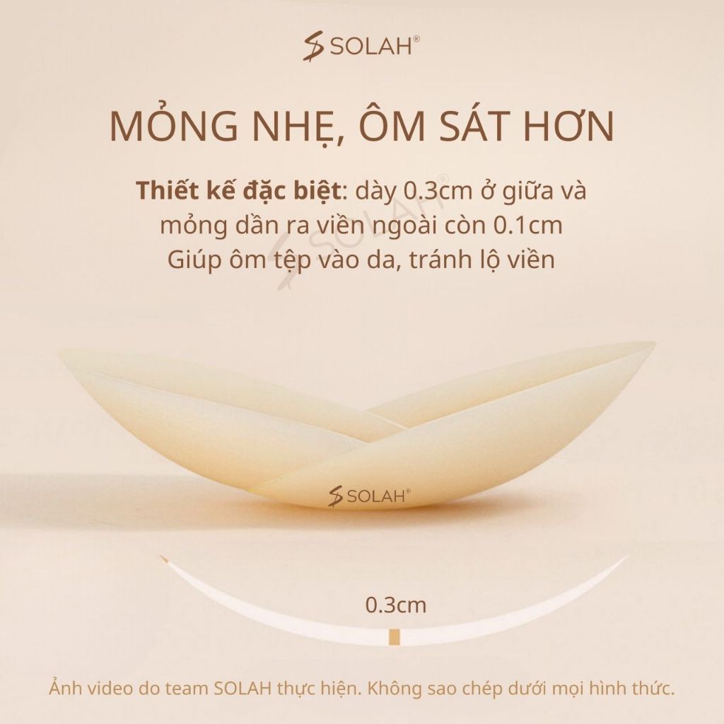 Miếng Dán Ngực Silicone Nữ Có Gel 10 Màu SOLAH Bigsize 13CM Tàng Hình Đi Chơi Biển Tiệc Bikini NP01
