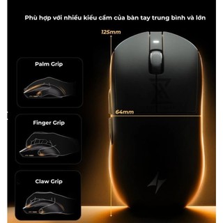 Chuột không dây ATK  A9 Bản tiêu chuẩn,Chuột Gaming siêu nhẹ Gia cực tốt, PAW3395 Realtek 8KHz Chính Hãng