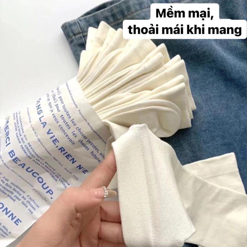Tất Vớ Nam Nữ Chất Liệu Vải Hàn Co Giãn 4 Chiều Màu Trơn Phong Cách Đơn Giản Thấm hút tốt