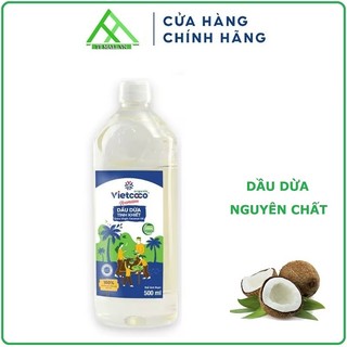 Dầu Dừa Tinh Khiết Organic Vietcoco 500ml - dầu dừa nguyên chất