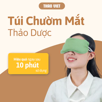 Túi Chườm Mắt Thảo Dược THẢO VIỆT Giảm Thâm Quầng, Giảm Mỏi Mắt – Chườm Nóng Bằng Lò Vi Sóng Tại Nhà