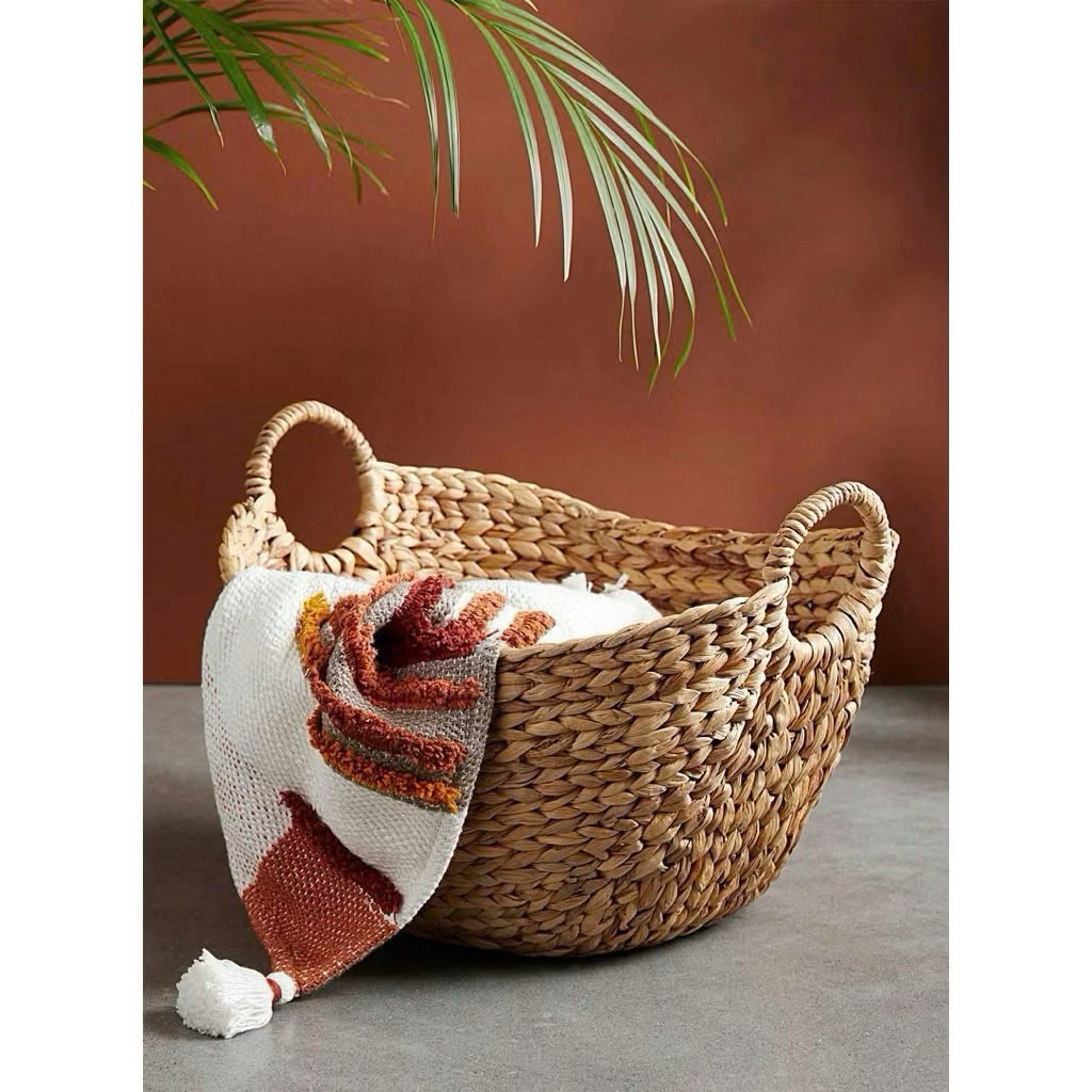 Giỏ lục bình dáng thuyền đựng đồ , decor trang trí nhà cửa