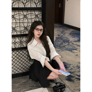 •𝙆𝙞𝙣𝙜𝙨𝙝𝙤𝙥𝙗𝙚𝙖𝙪𝙩𝙮•Set SơMi Mix Chân Váy Buộc Eo Xinh QC
