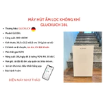 Máy hút ẩm Glucklich 28L/ngày -phiên bản 2026 quạt gió DC siêu êm ái, ion âm khử mùi + UV diệt khuẩn - đk app wifi — ảnh 4