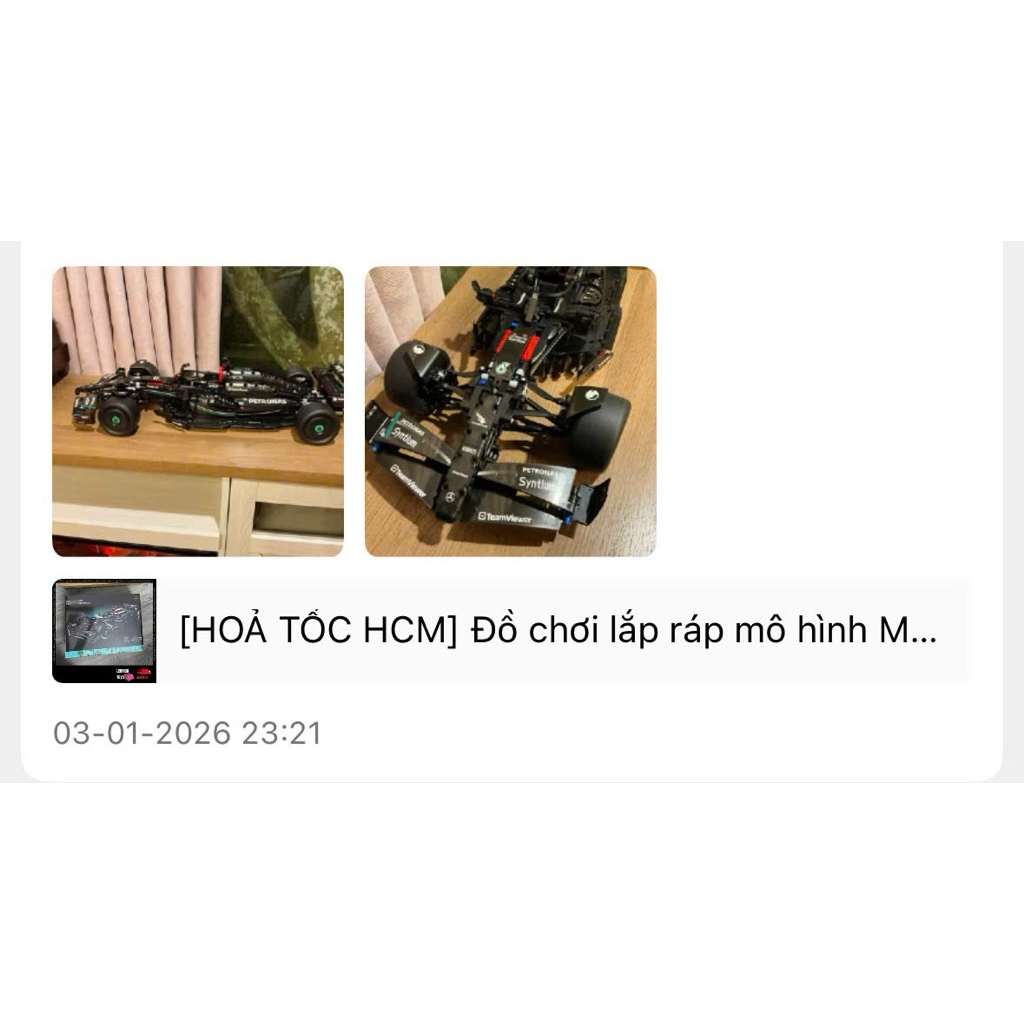 [HOẢ TỐC HCM] Mô hình đồ chơi sáng tạo xe đua F1 métxiđéc màu đen bản chuẩn | BigBuy360 - bigbuy360.vn