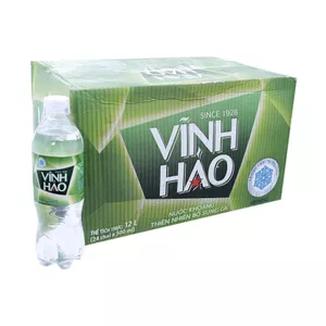 Thùng 24 chai nước khoáng có ga Vĩnh Hảo 500ml