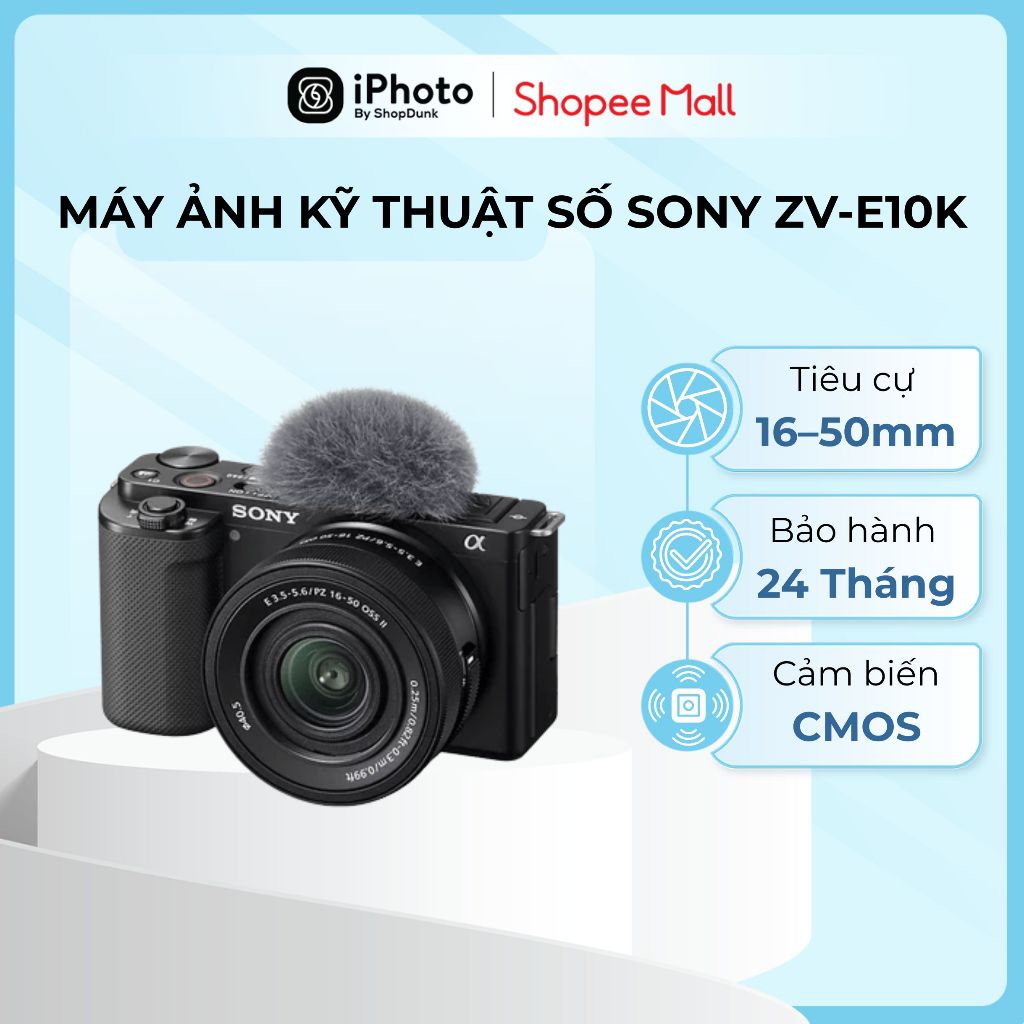Máy Ảnh Kỹ Thuật Số Sony ZV-E10K Kèm Lens 16-50mm - Bảo Hành Chính Hãng