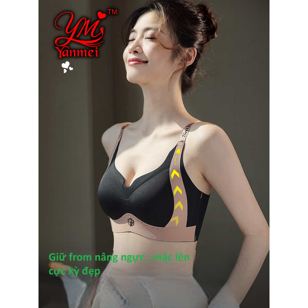 28# YANMEI Áo Bra Thể Thao Nâng Ngực Tôn Dáng Chống Sốc Thoải Mái Cho Nữ Số Hiệu Thiết Kế Linh Hoạt Độ Đàn Hồi Cao